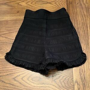 Maje Black Pleated Women's Shorts
